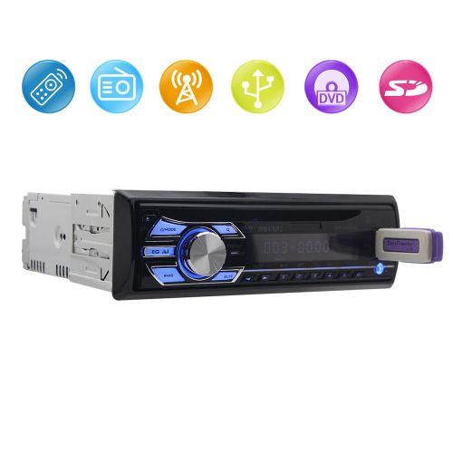 Universal single din car radio fm tuner cd/dvd mp3 player subwoofer aux-in usb