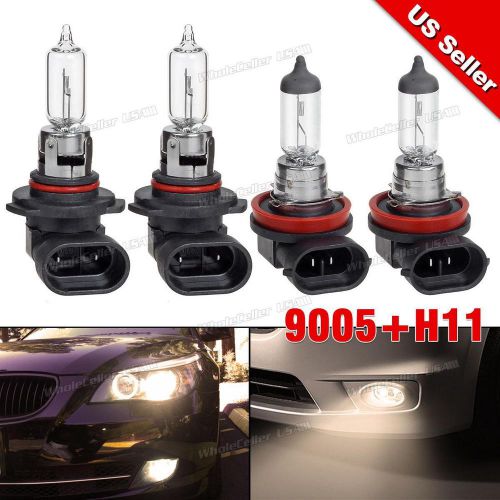 Halogen package: 9005 daytime running +h11 fog light standard basic halogen bulb