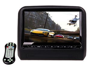 9 inch car tft lcd headrest dvd media player - sd usb hdmi games fm ir black col