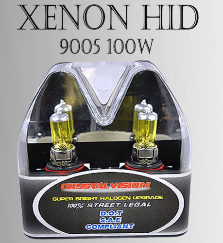 Icbeamer 9005 m-box 100w x2 pcs high beam xenon hid yellow direct repl cx7621