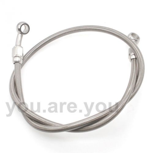 120cm/47.24&#034; motorcycle brake oil hose line banjo fiting stainless steel swivel