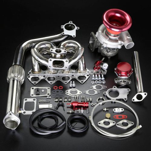 B-series b16 b18 t04e stage ii turbo charger ram horn manifold upgrade kit em dc