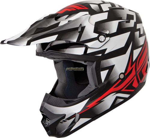 Fly kinetic block out helmet white/red