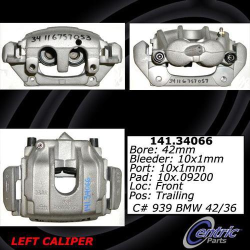 Centric 141.34066 front brake caliper-premium semi-loaded caliper