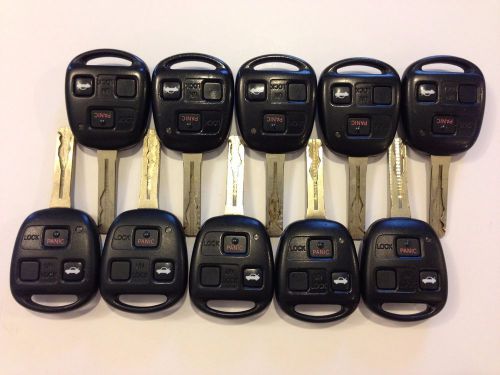 50111 lot of 10 lexus gs es sc is 300 400 oem fob key less entry remote alarm