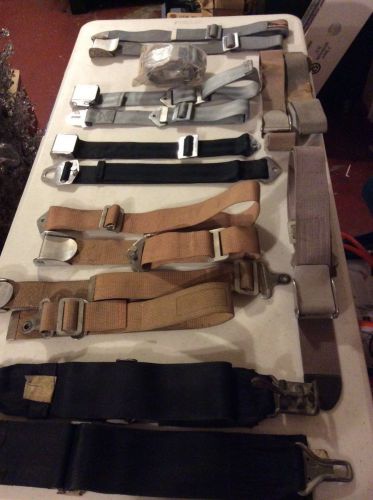 Lot of  9 aircraft seat belts