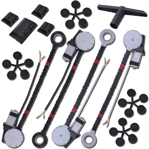 4 window roll up conversion power electric universal kit w/ 7 swithches car auto