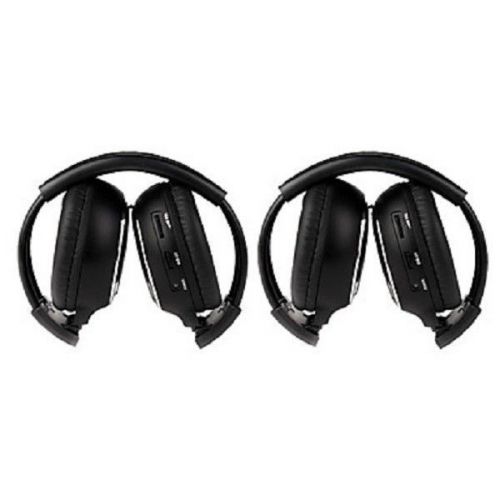 New 2pcs ir wireless headphones headsets for car dvd player &amp; headrest dvd