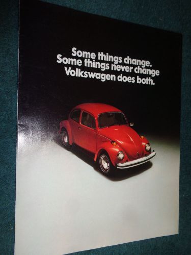 1975 volkswagen beetle / bug sales brochure / original dealership piece