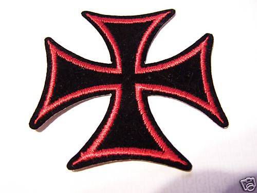 #0416 s motorcycle vest patch iron cross