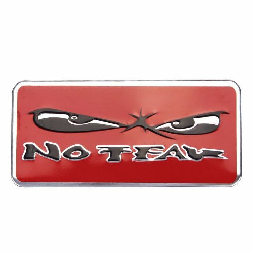 3d logo aluminium sticker decals metal car sticker  for no fear