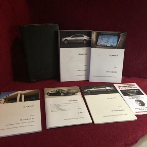 2009 lexus ls460 ls460l owners manual set with navigation guide, extras and case