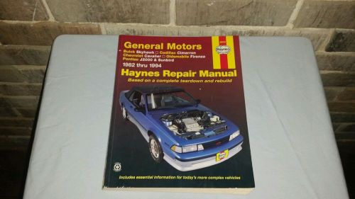 Gm 1982-94 chevrolet cadillac oldsmobile pontiac haynes service manual