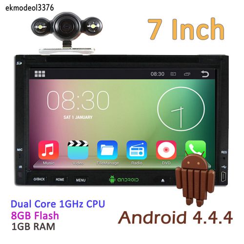 Universal 2 din 7&#034; dual-core pure android 4.4 os car stereo gps navi dvd player