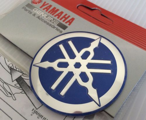 Yamaha 100% genuine 55mm tuning fork decal emblem blue / silver