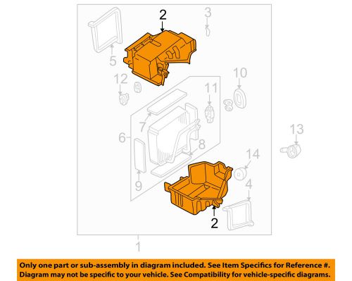 Nissan oem 1996 pathfinder 3.3l-v6-a/c evaporator core case 272840w010