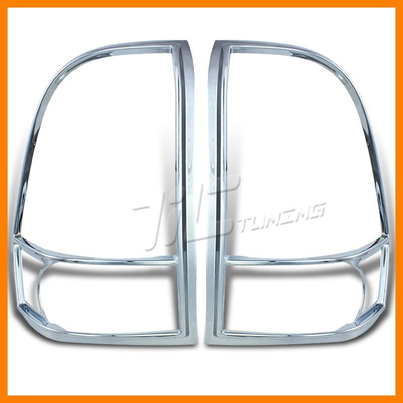 2005-2009 chevy trailblazer chrome tail light bezel/cover kit pair l+r suv truck