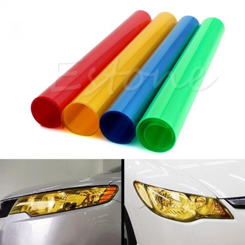 12&#034;x40&#034; rgb yellow car tint headlight taillight fog light vinyl smoke film sheet