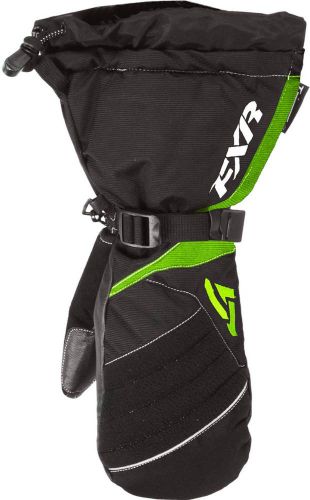 New fxr-snow fusion women&#039;s waterproof gloves/mitts, black/lime-green, xl