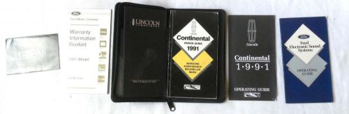 1991 lincoln continental owners manual