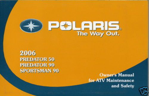 2005 polaris youth sportsman predator atv owner manual
