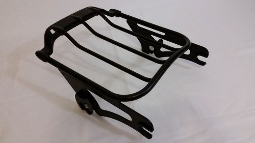 Matte black detachable harley luggage rack flhx flhr 2009 -2016