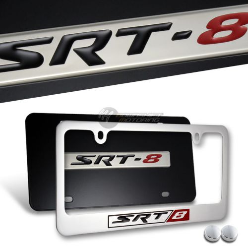 Dodge charger srt-8 black stainless steel license plate frame -2pcs front &amp; back