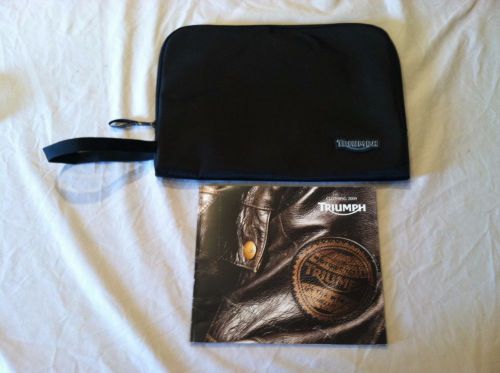 Triumph owners manual delivery sales bag pouch packet oem dealer promo &amp; book