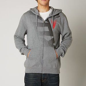 Fox racing digitize mens zip up hoody heather graphite/gray