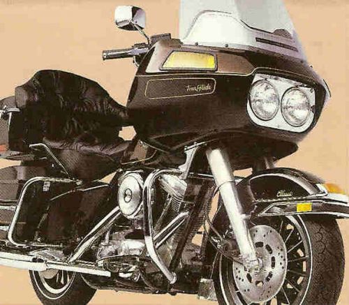 1986 harley-davidson fltc tour glide classic motorcycle brochure-fltc tour glide