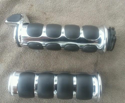 Kuryakyn premium iso grips chrome1" with throttle boss