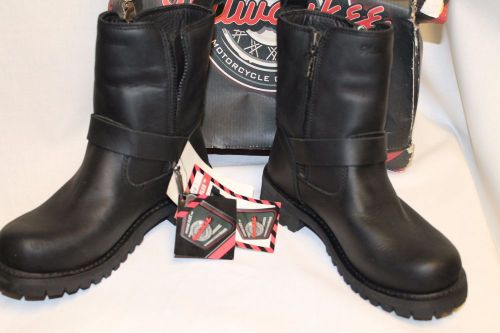 New women&#039;s milwaukee mb207 - afterburner side-zip motorcycle boots size 8.5