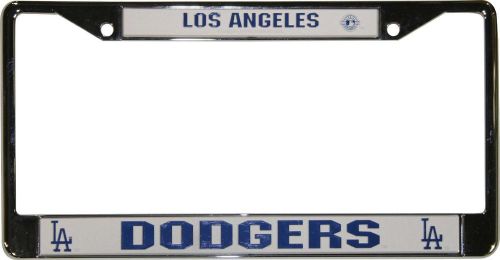 License plate frame chrome metal car truck suv mlb los angeles dodgers