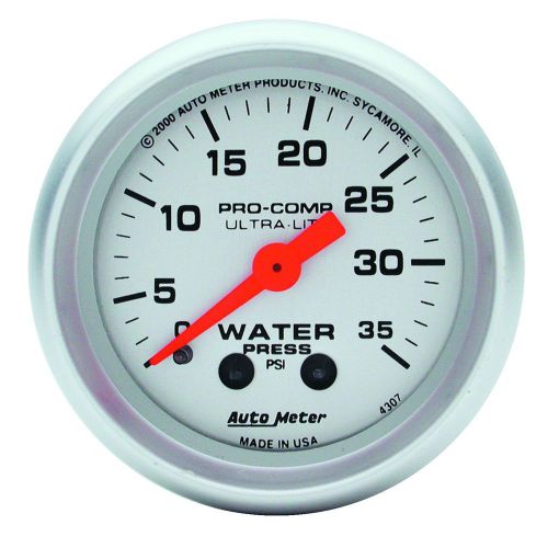 Auto meter 4307 ultra-lite; mechanical water pressure gauge