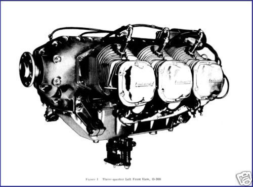 Continental engine repair service overhaul &amp; parts -2- manuals o-300 c-125 c-145