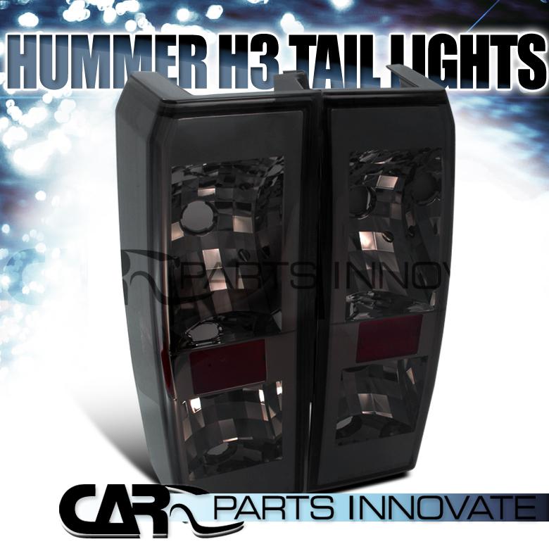 Hummer 05-10 h3 tail lights brake stop rear lamp smoke lens