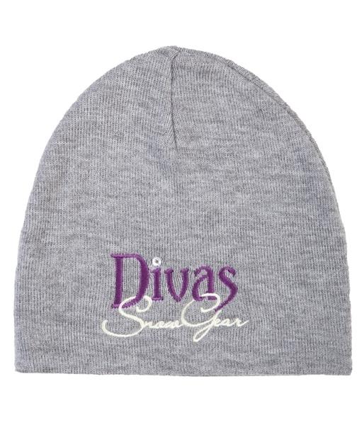 Divas snow gear ladies knit beanie - grey