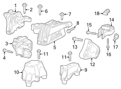 Chrysler oem dodge engine mount bracket 68081497ad image 12