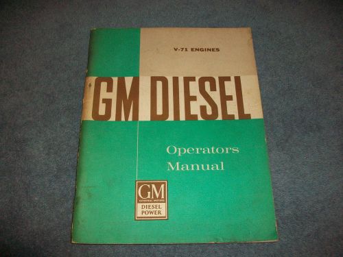 1961 factory detroit diesel gm v-71 operators manual v71