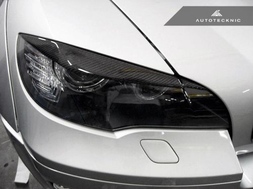 Autotecknic carbon fiber headlight eyelids cover - 08-14 bmw e71 x6 x6m e70 x5m