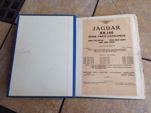 1955 jaguar xk-140 car spare parts catalog open two seater fixed head coupe