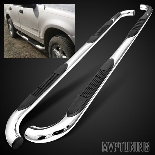 For 02-05 ford explorer 4 door 3&#034; tube stainless steel chrome side step nerf bar