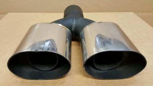 Universal dual rectangular exhaust muffler tips used