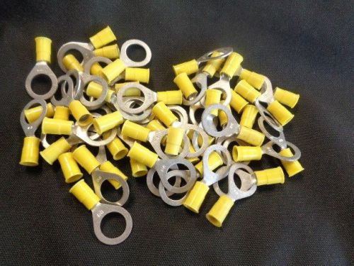 Yellow 12 - 10 ring terminal lot of 49 marine boat