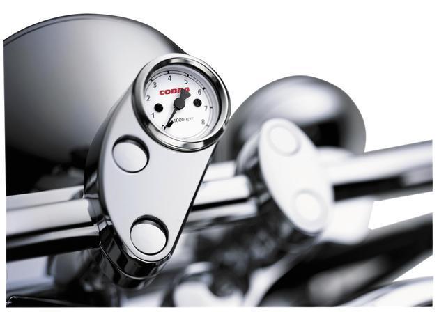 Cobra tachometer aluminum polished fits honda vtx1300 retro 2003-2009