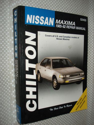 1985-1992 nissan maxima service manual shop book 86 87 88 89 90 91 chiltons