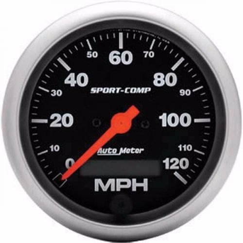 Auto meter 3-3/8&#034; speedometer 0-120 mph sport-comp 3987