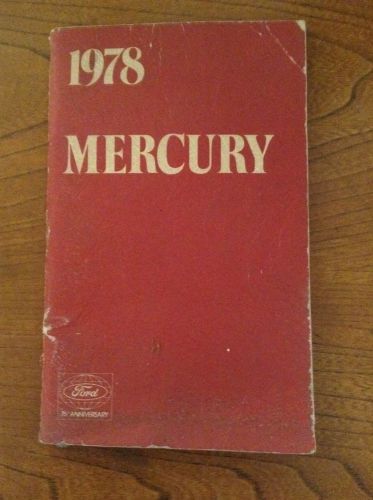 1978 mercury 75th anniversary owners manual