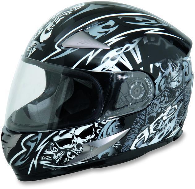 Afx fx-90 shade motorcycle helmet white lg/large