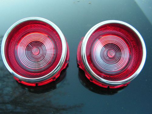 65 chevrolet impala super sport back up tail light lens with trim nos gm guide